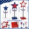3 Pieces 4th of July Tiered Tray Decor Wood Star Set, Memorial Day Table Decorations, Rustic Patriotic Table Decorations